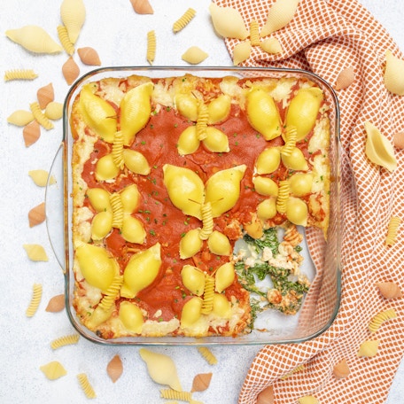 Gratin de pâtes papillon