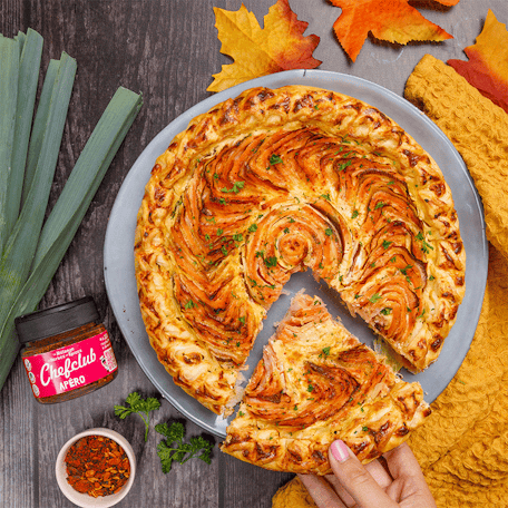 La tarte poireaux saumon