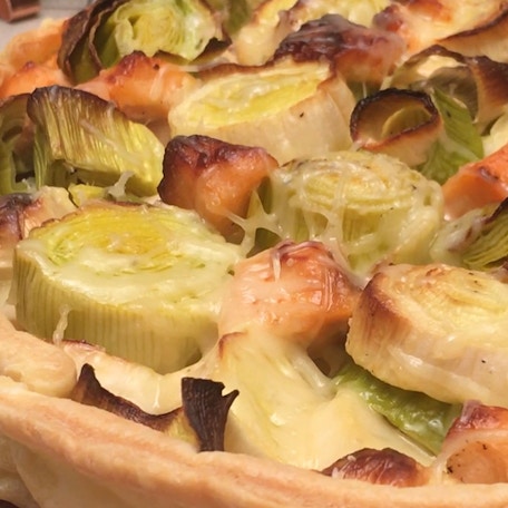 Lachs-Lauch-Tarte