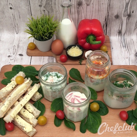 Eier aus dem Ei-nmachglas