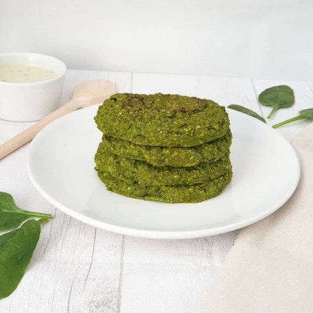 La galette de pois chiches et épinards