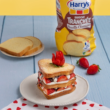 Mille-feuille brioché choco-fraise