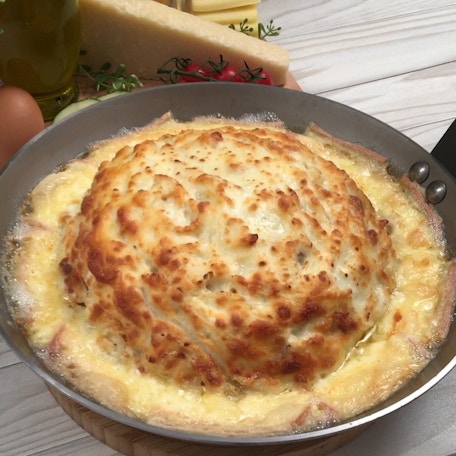 Spaguetti Carbonara a los 4 quesos!