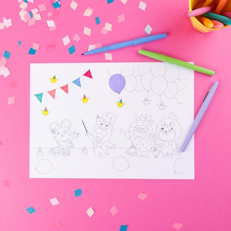 Le coloriage des Chefclub Friends