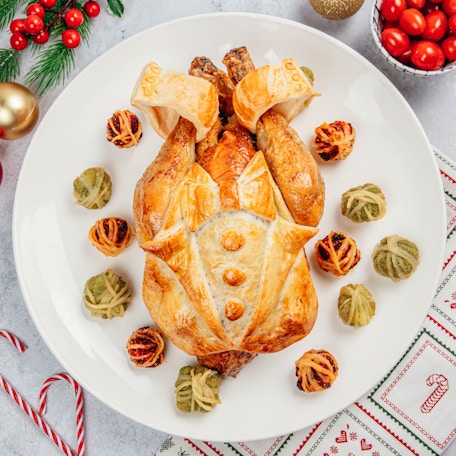 Dinde de Noël en croûte