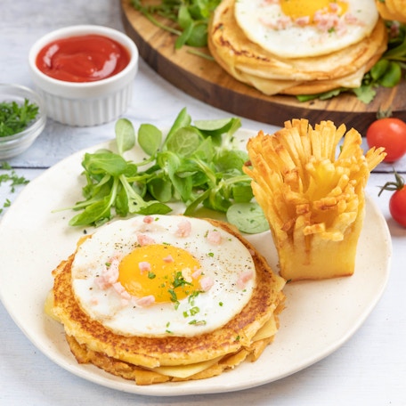 Open Egg Breakfast Sandwich