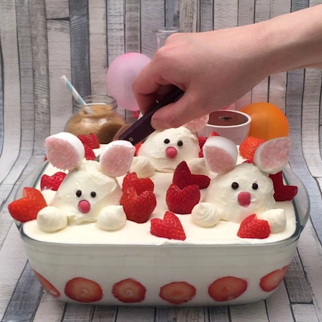 Tiramisú de conejitos 🐰🍓