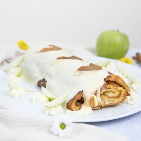 Decadent Cinnamon Rolls with Caramelized Granny Smiths