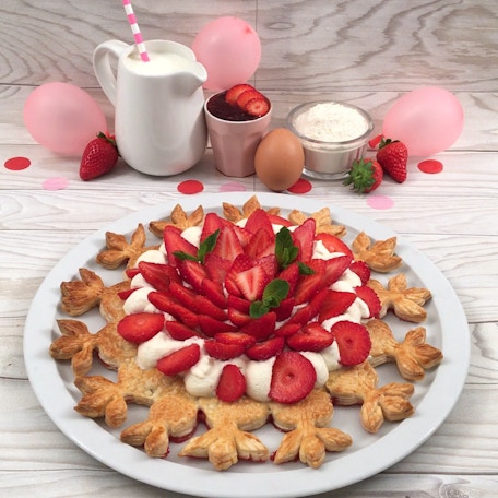 Tarta de crema batida y fresas!