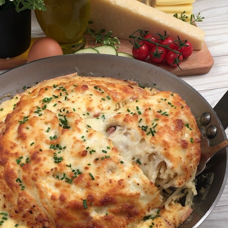 Spaghetti Carbonara + 4-Käse