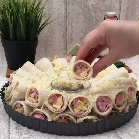 Käse-Schinken-Röllchen