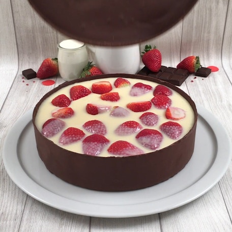 Postre de fresas cremosas!