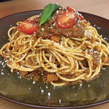 Spaghetti bolognaise végane