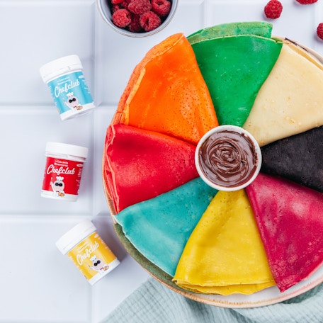 Les crêpes multicolores