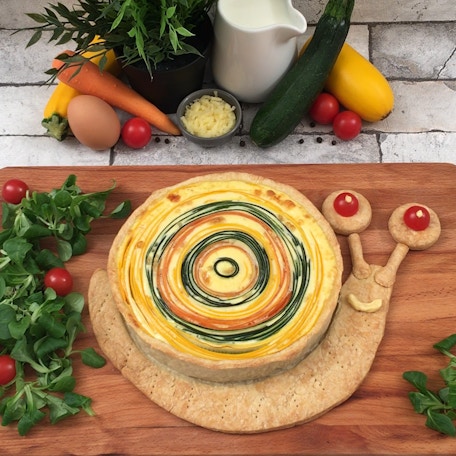 Quiche escargot aux légumes