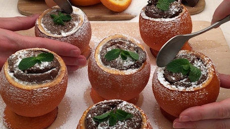 Orangen-Schoko-Fondant