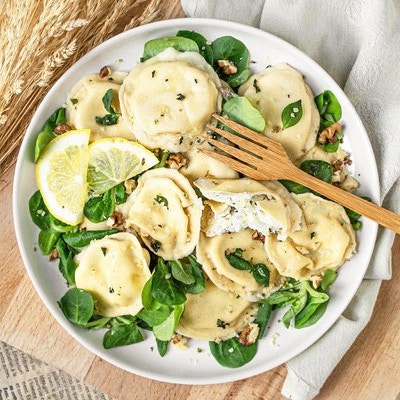 Ravioles ricotta saumon et basilic