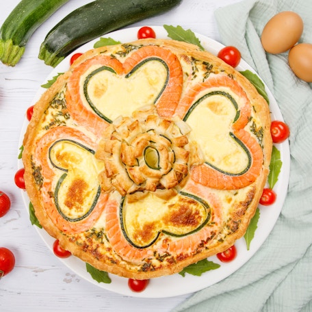 La quiche saumon courgette en cœur