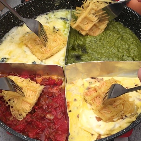 Carb-tastic Spaghetti Waffles