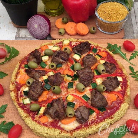 Marokkanische Pizza mit Couscous Teig 🍕