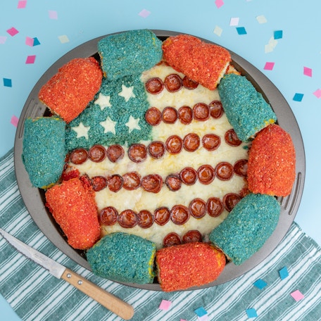 Star-Spangled Corncob Pizza