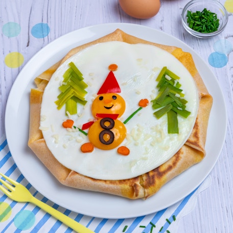 Crêpe bonhomme de neige