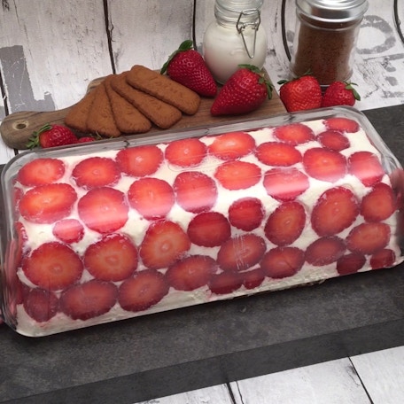 Panqué helado a las fresas 🍓