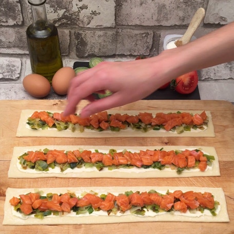 Lauch-Lachs-Schnecke