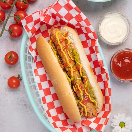 Hot-dog végétarien